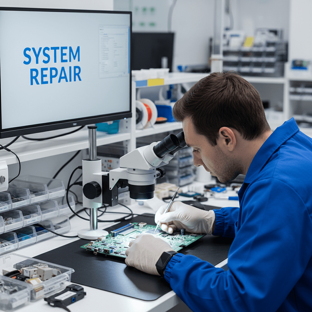 Reparación profesional de placa base de notebook